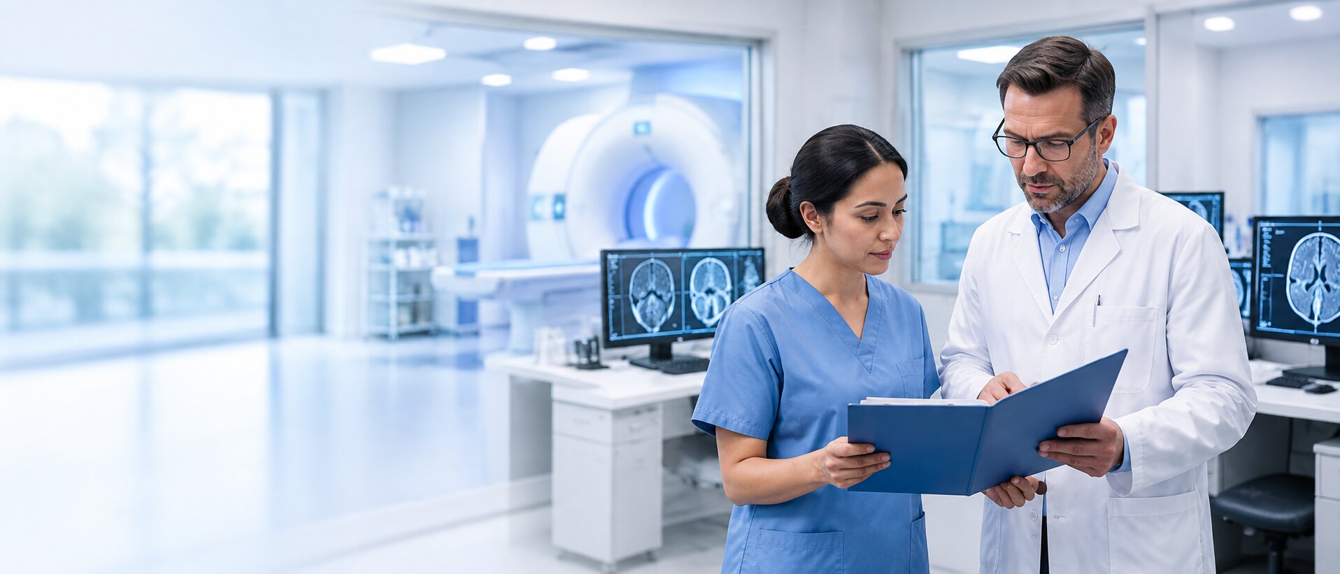 Internationale MT-Fachkraft in einer radiologischen Abteilung