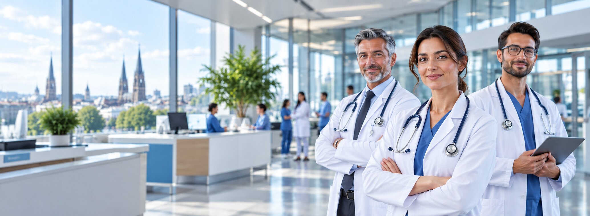 Ärztinnen und Ärzte in einer Klinik