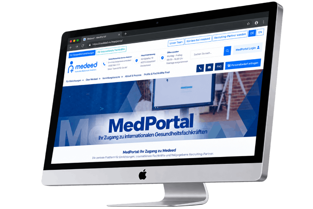 Übersichtlicher Verfahrensstand im Medeed MedPortal