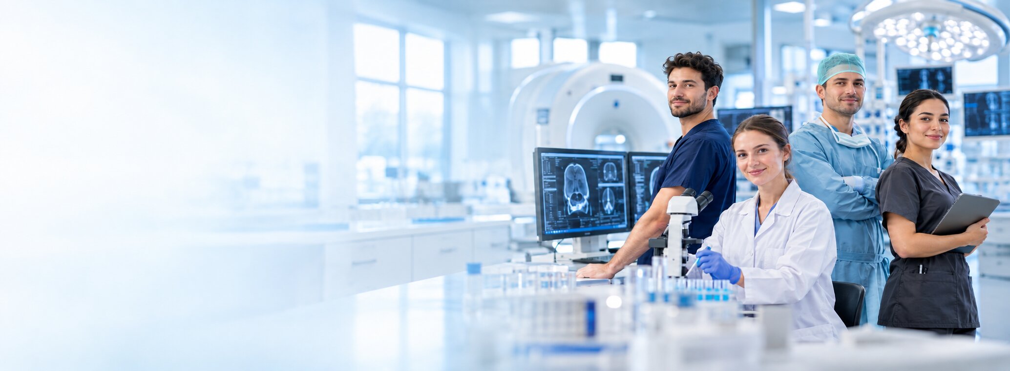 Fachkräfte für medizinische Technologie und Assistenzberufe in einer Klinik