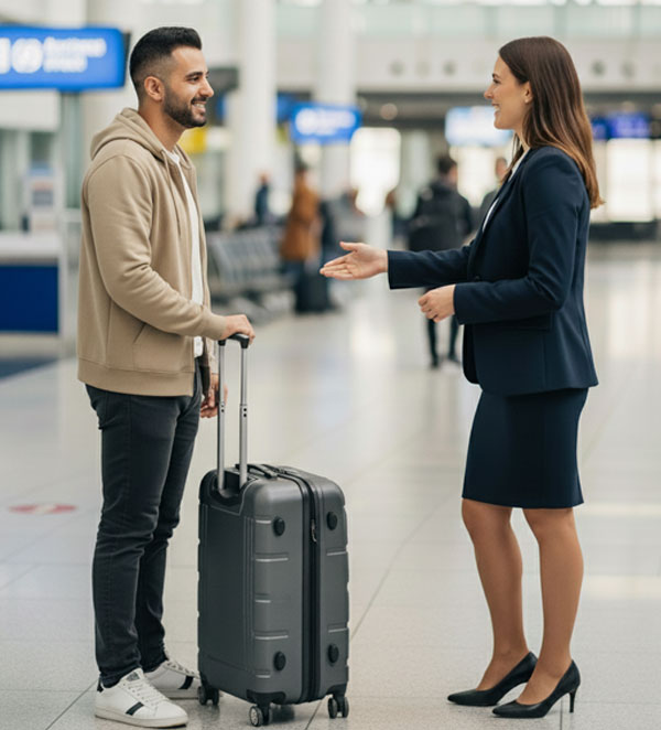 Persönliche Begleitung am Flughafen und darüber hinaus