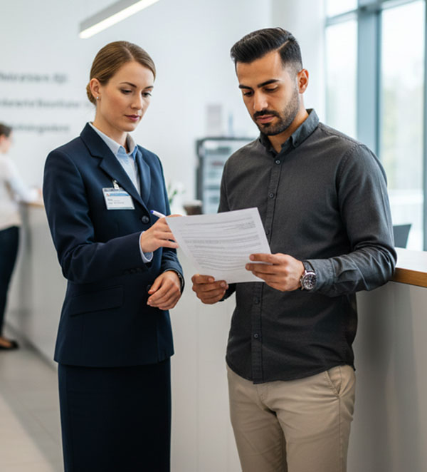 Unterstützung bei Anmeldung und Erstbehördengängen